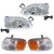 LABLT Replacement for 1998 1999 2000 Corolla Headlamps Chrome Housing with Corner Parking Signal Lights Head Lights
