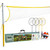 Franklin Sports Family Volleyball & Badminton Combo Set - Portable Backyard + Beach Volleyball + Badminton Net - Ball, Rackets & Birdie Included - Family