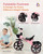 KRIDDO 2-in-1 Toddler Tricycle for Ages 18 Months to 5 Years Old - Extended Push Handle for Effortless Push, Gift Trike for Toddler 3 to 5 Year, Kids Tricycle with Foldable Front Footrest, Pink