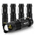MIKAFEN 5 Pack Mini Flashlights LED Flashlight 300lm Adjustable Focus Zoomable Light (Black)