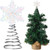 Lenwen Mini Snowflake Tree Topper Christmas Miniature Tree Topper Acrylic Small Snowflake Treetop Decoration Xmas Treetop Ornaments for Winter Holiday Party Decor(White,Opalescent)