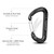 Gabbro Carabiner Clips Heavy Duty 12kN (2697 lbs), | 3.2 Inch, Aluminum, Wiregate Snap, Lightweight, 4 Pack | for Hammock, Hiking, Camping, Water Bottle, Dog Leash Harness, Keychains Black