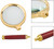 BASUNE 10X Handheld Magnifier, Reading Magnifier Loupe Glasses 10X with Rosewood Handle for Book and Newspaper Reading, Insect and Hobby Observation, Classroom Science (Clear, Plastic Frame)