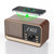 MONODEAL Alarm Clock Radio with Fast Wireless Charging,Support Bluetooth 5.3/FM Radio/USB Port/TF Card/Aux in,8W Stereo Sound Speaker,Snooze,Hands-Free Calling,Dimmable Clock Radios for Bedroom