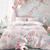 BEDMUST Unicorn Duvet Cover Twin - Soft Cute Pink Unicorn Bedding Set with Flowers Leaves and Blue Birds Print Pattern 3 Piece Unicorn Bed Set for Kids Girls Boys (Twin, Gold Moon)