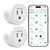 GHome Smart Plug, WiFi Smart Plugs Work with Alexa and Google Home, Smart Outlet Timer with APP Remote Control, 2.4GHz Wi-Fi Only, No Hub Required, ETL FCC Listed, White