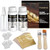 Yeardera Gold Leaf Kit, 100ml Gilding Adhesive and Varnish with 100 Gold Leaf Sheets for Arts, Crafts, Painting, Furniture, and Decoration