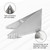 304 Stainless Steel Roof Snow Diverter Snow Guards,Snow Splitter for Metal Roofs,Roof Vent Snow Guard，forprotection Stack Pipes and Chimneys Roof（Universal Adjustable Angle，Brushed Surface）