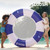 SLOOSH Inflatable Pool Lounger Float with Mesh, 80" x 80" Tanning Pool Floats, Double Lounger Round Ring for Adults, Floating Mat Raft for Lake and Beach with Cup Holder (Navyblue Strpie) SLOOSH Inflatable Pool Lounger Float with Mesh, 80" x 80" Tanning Pool Floats, Double Lounger Round Ring for Adults, Floating Mat Raft for Lake and Beach with Cup Holder (Navyblue Strpie)