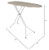 Wholesale Hotel Products 40" Foldable Ironing Board – Compact, Space-Saving Stand w/Adjustable Height – Sturdy Ironing Table w/Collapsible Y-Legs & Cover for Clothes - (Khaki Cover/White Legs)