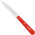OPINEL Essential No.113 Serrated Paring Knife, Hornbeam Handles, Made in France (Red)