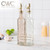 COOK WITH COLOR Glass Olive Oil Bottle Dispenser - 2 Pack- 17oz Oil and Vinegar Cruet - Olive Oil Carafe Decanter for Kitchen
