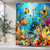 Ocean Underwater World Shower Curtain Colorful Fish Shower Curtain Sea Tropical Fishes Turtle Coral in The Deep Sea Blue Ocean Polyester Fabric Bathroom Decorative Curtain 70 x 70 inches