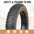 MAKELEN 2 Pack 20x4 (98-406) All-Terrain Bike Tires Heavy Duty, Large Knobby Tread for Electric Bikes, Beach Cruisers Snow Bikes for Gravel Mountain Rocky Trails (Brown Side (2 Tires&2 Tubes), 20*4")