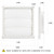 Funmit 6" Louvered Vent Cover 8" x 8" Oversize Outside Dimensions for Exterior Wall Vent Hood Outlet Airflow Vent Dryer Air Vent (White)