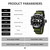 MEGALITH Digital Watch Men Military Tactical Analog Quartz Wrist Watch Waterproof LED Dual Time Casual Sport Watches for Men Black Multifunction Alarm Stopwatch Green Nylog Strap