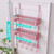 HapiRm Over The Door Hanger with Coat Hooks and 2 Baskets, Rustproof & Waterproof Pink Over The Door Hooks, Storage Organizer for Hats, Bathroom, Kitchen, Bedroom - Pink
