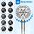 Hibbent cUPC Certified 13'' Shower Head Combo, High Pressure 5 Spray Rainfall Showerhead, 10 Spray Mode Handheld, All Metal Easy Reach 4-way Diverter Arm with Pause Mode, 71'' Hose and Holder, Chrome