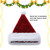 Tokforty Santa Hats, Wine Red and White Santa Hats for Adults, Unisex Velvet Touch Comfort Christmas Hats for New Year Festive Party Christmas Supplies