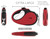 TUG XL 360° Tangle-Free Retractable Dog Leash with Anti-Slip Handle | 26 ft Strong Nylon Tape | One-Handed Brake, Pause, Lock (Extra Large, Red)