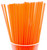 Made in USA Pack of 250 Unwrapped BPA-Free Plastic Slim Extra Long Drinking Straws (Orange - 18" X 0.21")