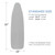 VividPaw Extra Large Ironing Board Cover and Pad 22x57, 21x57 Thick Padding, Elastic Edge, Silicone Coated, Resist Scorching, Adjustable Fastener, Heavy Duty Padded Iron Board Covers (Grey)