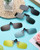 Frienda 5 Pairs Polarized Clip On Sunglasses Rimless Flip Up Anti Glare Driving Glasses (Cool Color,2.36 x 1.57 Inch)