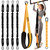 Pull Up Assistance Bands Set - 4 Heavy-Duty Pull Up Bands, Height Adjustable Strap & Comfortable Foot Strap - Stackable Pull Up Resistance Bands for Pull Ups (Yellow)