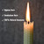 6 Count Beeswax Taper Candles Hand Rolled - Smokeless Dripless -Natural Scent - 8 Inch in Off White