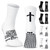 Glitopper Cross Grip Soccer Socks Anti Slip Christian Socks with Bible Verse Religious Grip Sports(Philippians 4:13,White)