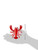 Moses Wobble Magnet Lobster Decorative Magnet for The Kitchen, Metal, Red, 12.5 x 9 x 3.5 cm