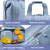 Fit & Fresh Remi Neoprene Lunch Bag For Women - Meal Prep Kit with Containers & XL Ice Pack, Self Insulating Neoprene-like Material, Machine Washable Lunch Bag, Tear-Resistant, Stain-Resistant, Slate