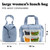 Fit & Fresh Remi Neoprene Lunch Bag For Women - Meal Prep Kit with Containers & XL Ice Pack, Self Insulating Neoprene-like Material, Machine Washable Lunch Bag, Tear-Resistant, Stain-Resistant, Slate