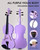 Aileen Violin 4/4 Full Size for Adults Beginners, Purple Fiddle Starter Kit for Students Age 12+, including Music Stand, Unique New Fingerboard Sticker, Mute