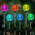 Solar Outdoor Lights, 6 Pack Christmas Solar Stakes Crystal Cracked Glass LED Garden Globe Light Outdoor Waterproof, Color-Changing Auto On/Off, Pathway Lights for Landscape Patio Yard Decorations