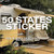 RV State Visited Travel USA Map Vinyl Sticker - Camper Trailer Decals for Window with State Flag - Road Trip Map of America - Waterproof, UV Protection for Window, Door or Wall (Fontastic)