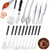 Yoande 17 Pieces Candy Dipping Tools Set Culinary Decorating Spoons Chocolate Dipping Scoop Kitchen Cooking Tweezers Tongs Icing Spatula for Decorative Plates Making Desserts