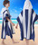 VOOVA & MOVAS Hooded Bath Towels for Big Kids | Teens (8-16Years), 100% Cotton Thick Poncho Towel Robe for Kids, Perfect for Pool, Beach, Bath and Gifts, Gem Blue Cabana Stripe