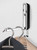 WENKO Premium Sigma White Flip Hook, Plastic (ABS), Home Coat Rack & Hanger, Practical Household Kitchen & Bathroom Helper, 2.5x18.5x2.5cm, White