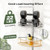 HAMITOR Corner Shower Caddy Tension Pole: 4-Tier Rust-Resistant Adjustable Bathroom Organizer Shelves - 47-121 Inch No-Drill Quick Installation - Space-Saving Storage for Renters Family - Silver Gray