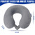 SAIREIDER Travel Pillows for Sleeping Airplane 100% Pure Memory Foam Neck Pillow for Airplanes Washable Cover(Grey)