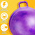 Lewtemi Hopper Ball for Adults, 31 Inch Bouncing Ball Hippity with Handle Rubber Hop, Jumping Hopping Exercise with Air Pump for Outdoors Sports Games Exercise (Gradient Purple)