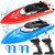 Twister.CK 2PACK RC Boat,Remote Control Boats for Kids and Adults,10km/H 2.4G High Speed Remote Control Boat,Fast RC Boats for Pools and Lakes with 4 Rechargeable Battery.(Blue+Red)