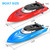 Twister.CK 2PACK RC Boat,Remote Control Boats for Kids and Adults,10km/H 2.4G High Speed Remote Control Boat,Fast RC Boats for Pools and Lakes with 4 Rechargeable Battery.(Blue+Red)