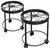 US Original Indoor Plant Stand with Wheels, (2 Sizes) Metal Rolling Flower Pot Risers for Potted Plants (12" & 10" Diameter)