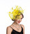 SAFERIN Fascinator Feather Mesh Net Veil Cocktail Tea Party Hat Flower Derby Hat with Clip and Hairband for Women (TA1-Yellow)