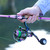 Sougayilang Spinning Rod Reel Combos,Colorful Two Pieces Spinning Pole with Smooth Strong Reel Available for Freshwater Saltwater Best Gifts