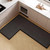 L Shape Kitchen Mat, Anti-slip Corner Kitchen Mats for Floor, 1 Piece L Shape Rug, Absorbent Runner in Front of Sink, Washable Floor Rugs for Home,Kitchen,Office(Black/Grey Right-L,5'11" x 4'7")