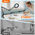 KIRKAS 12X & 30X Magnifying Glass with Light and Clamp, Extra-long Arm Magnifying Lamp Overhead Knob for Workbench Craft Repair Sewing, LED Lighted Magnifier Real Glass Lens Stepless Dimming and Color