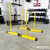 Synergee Dip Bar Yellow. Adjustable Dip Station from 30” – 39” for Dips, Inverted Pull Ups. Max capacity 400 lbs. Portable Dip Stand for Total Body Workout.